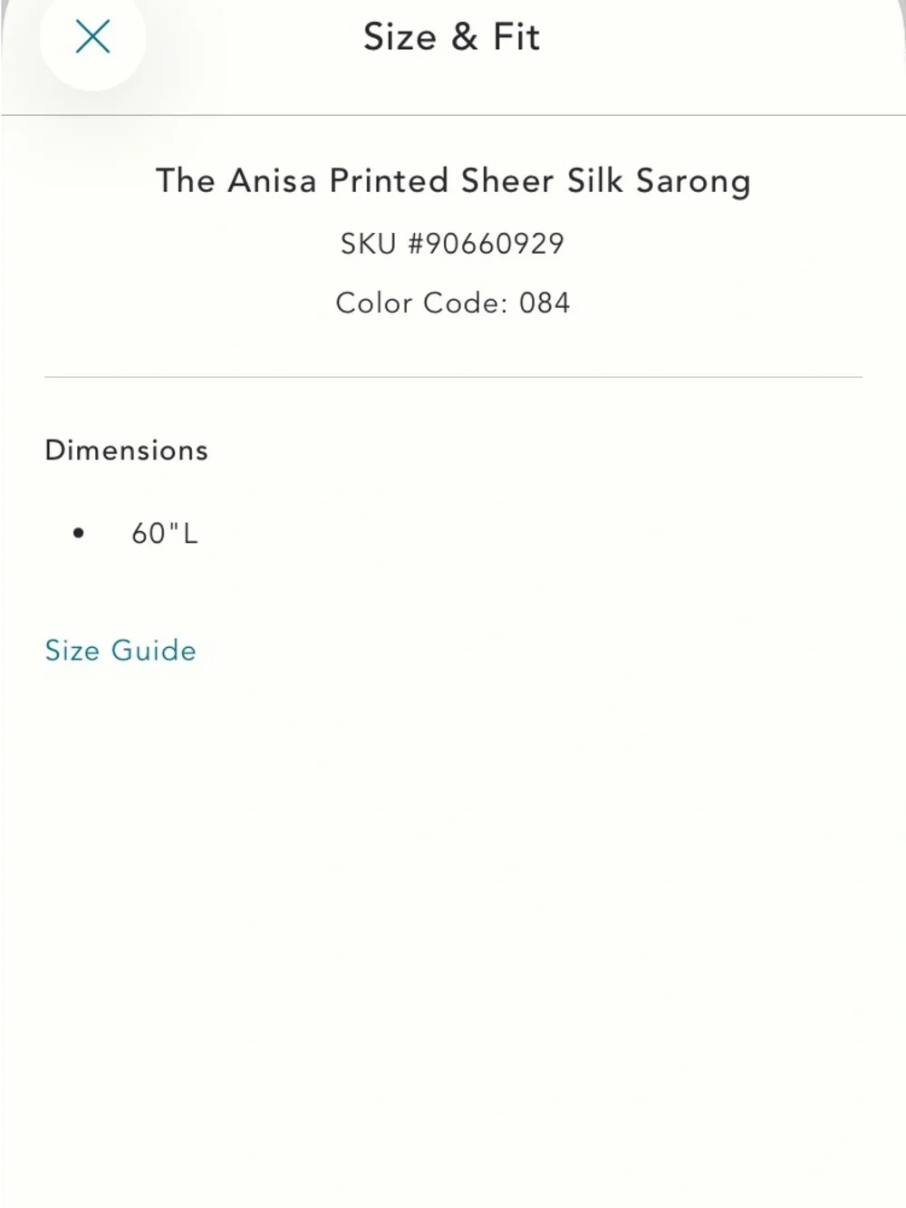 Anthropologie Soleil silk sarong scarf NWT